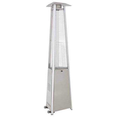 HILAND Commercial Glass Tube Patio Heater in Stainless Steel HLDS01-CGTSS